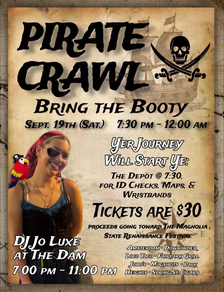 Pirate Crawl event flyer